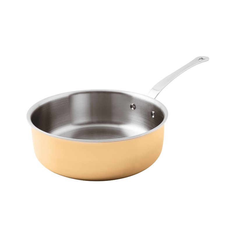 Casseruola bassa un manico series 15600 rame 3-ply cm.20