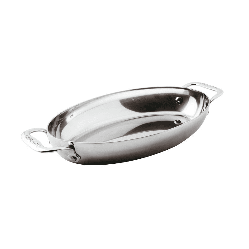 Tegame ovale due maniglie series 12200 5-ply cm.35×23