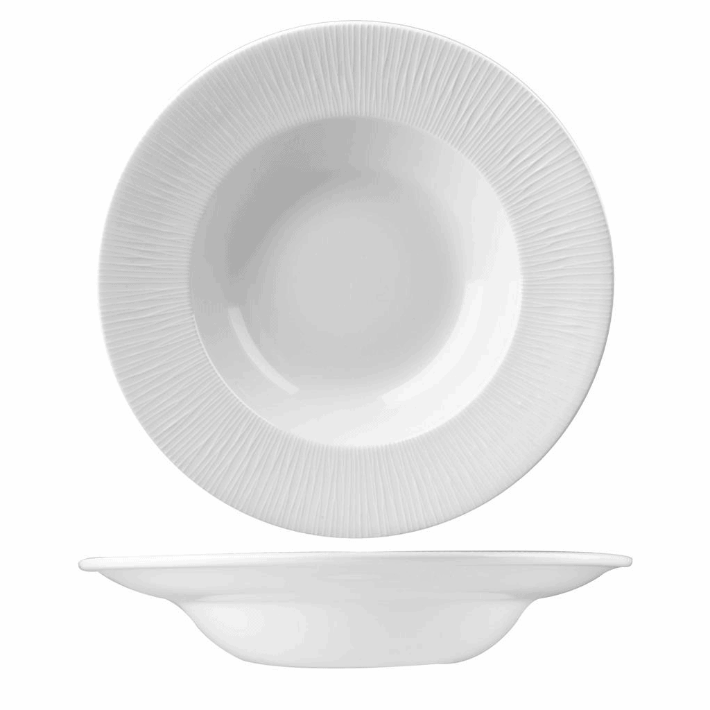 Pasta bowl bamboo white cm.28