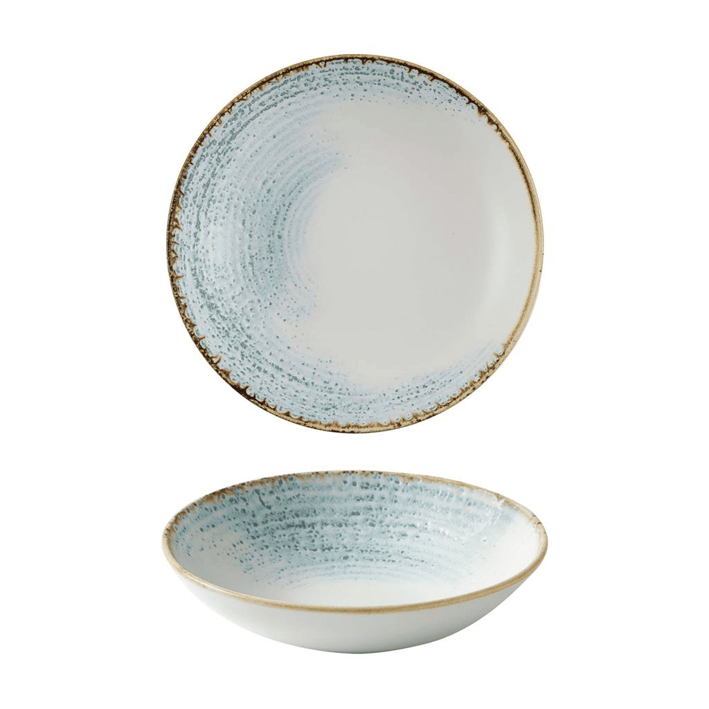 Piatto fondo bowl coupe homespun accents aquamarine cm.24,8