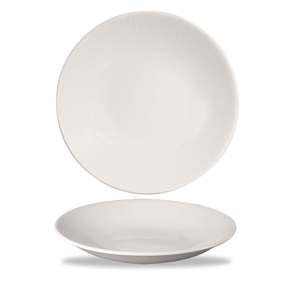 Piatto fondo coupe bamboo white cm.28,1