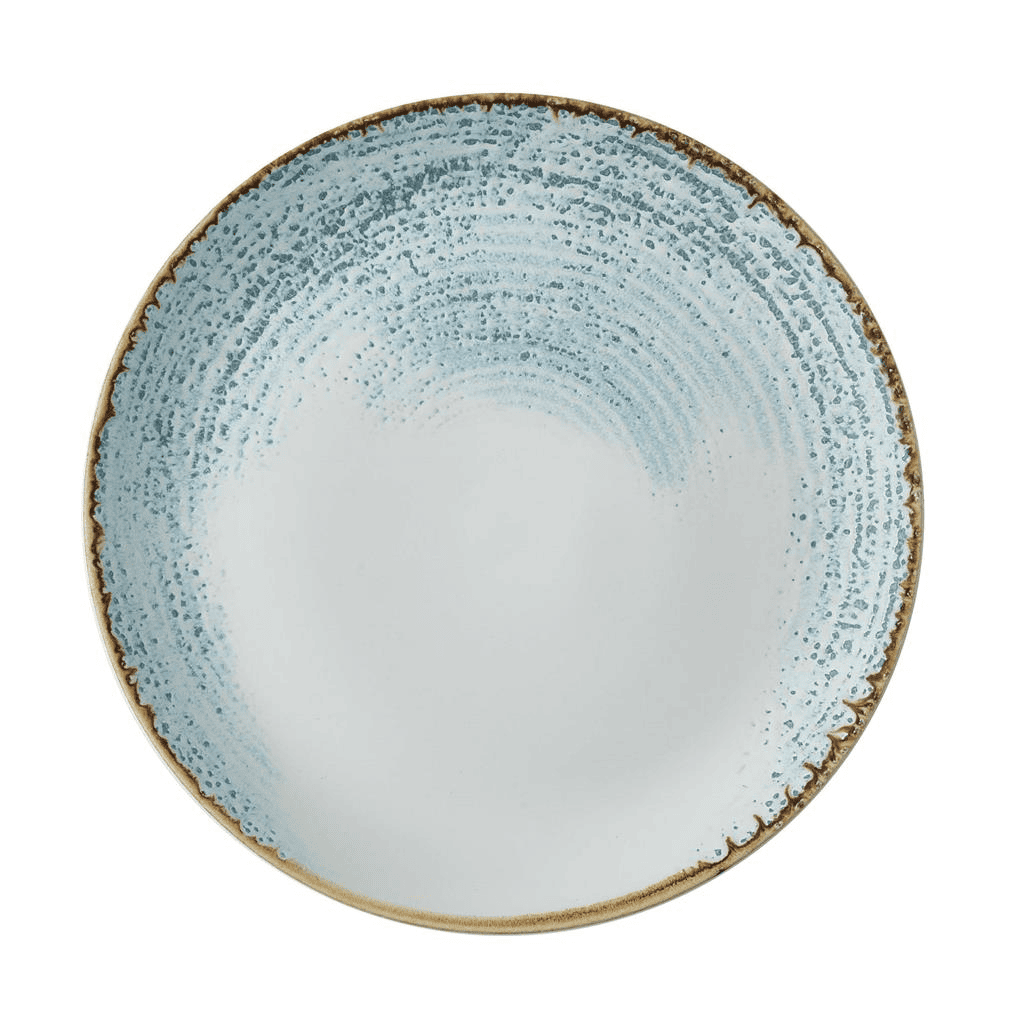 Piatto piano coupe homespun accents aquamarine cm.28,8