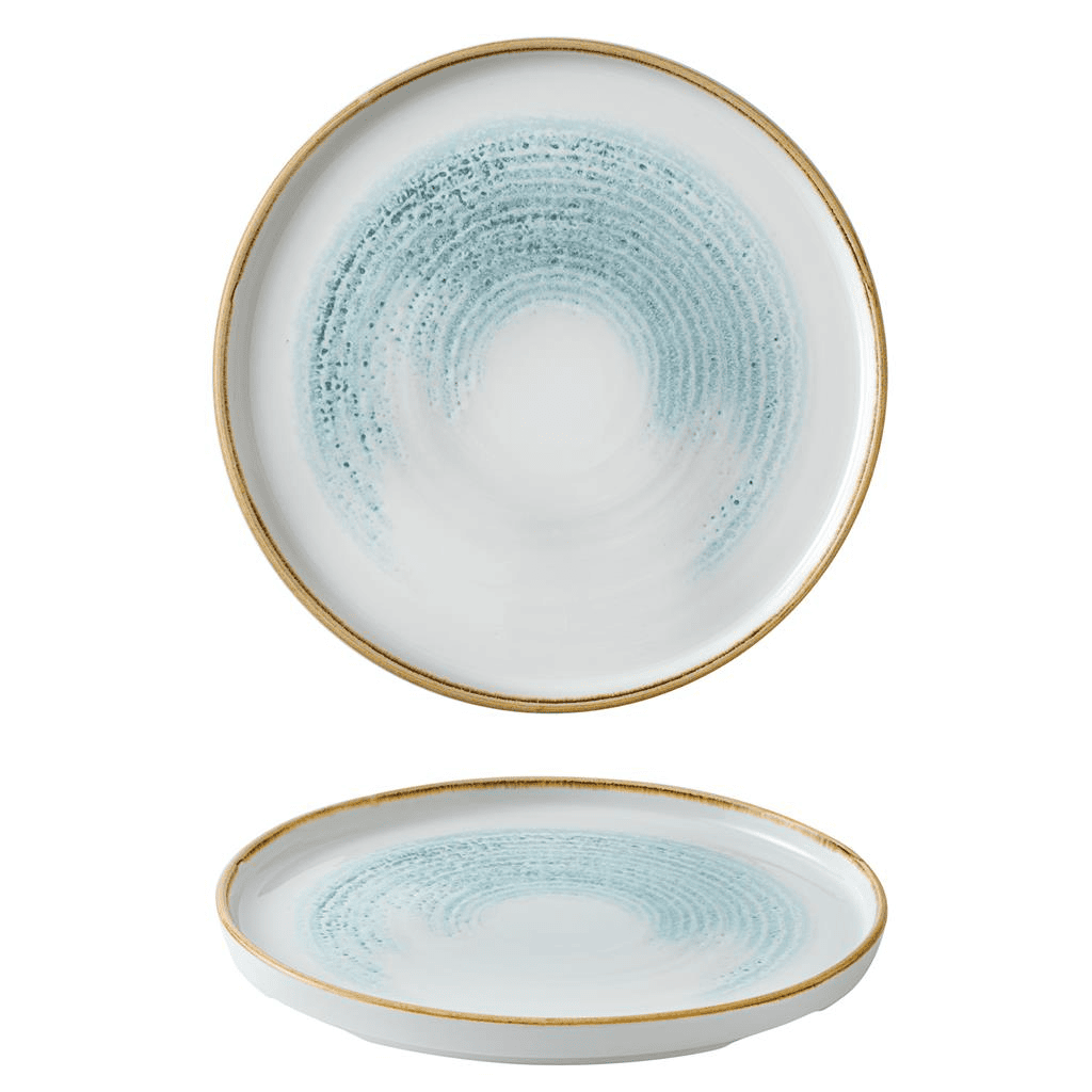 Piatto piano walled homespun accents aquamarine cm.26