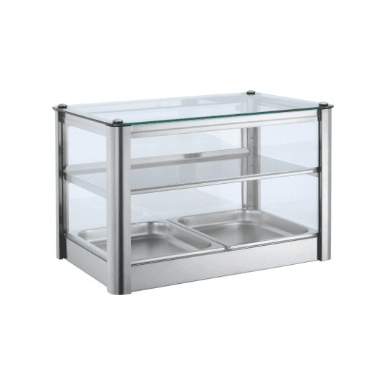 Vetrina kube neutra 2 piani cm.57x37x39h