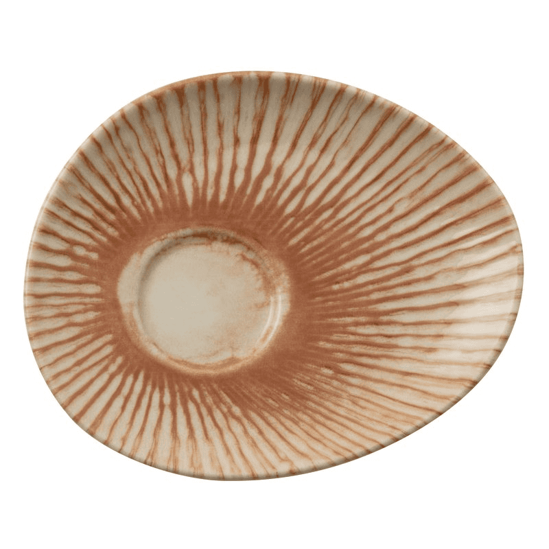 Piattino organico per tazza caffe’ sunlight red cm.13,5×11