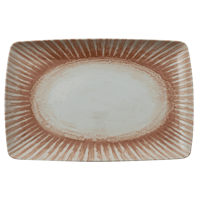 Piatto piano rettangolare sunlight red cm.35×22