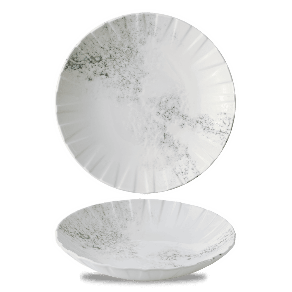 Piatto fondo coupe alchemy smoke grey cm.21