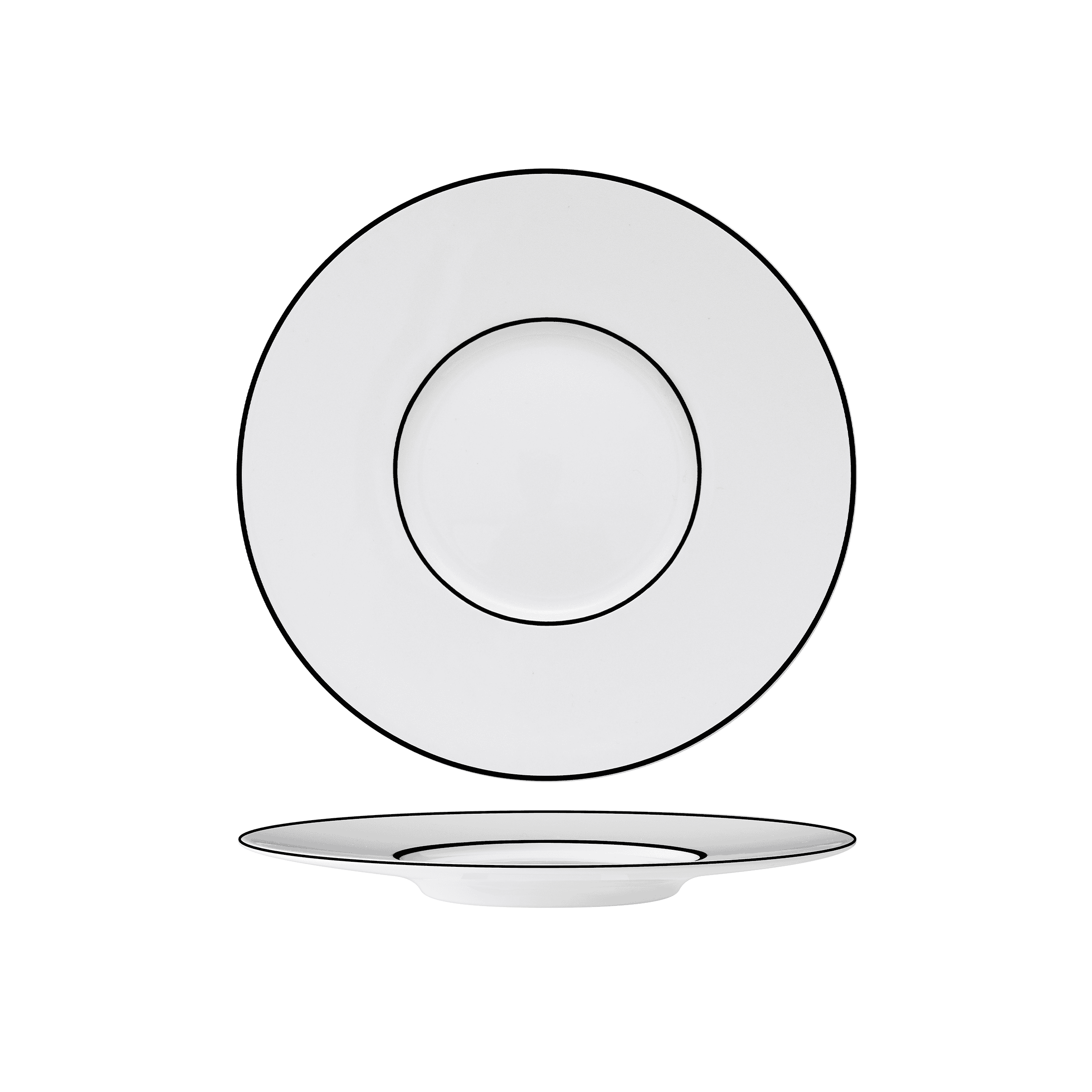 Piatto pane/frutta ligne noir cm.17