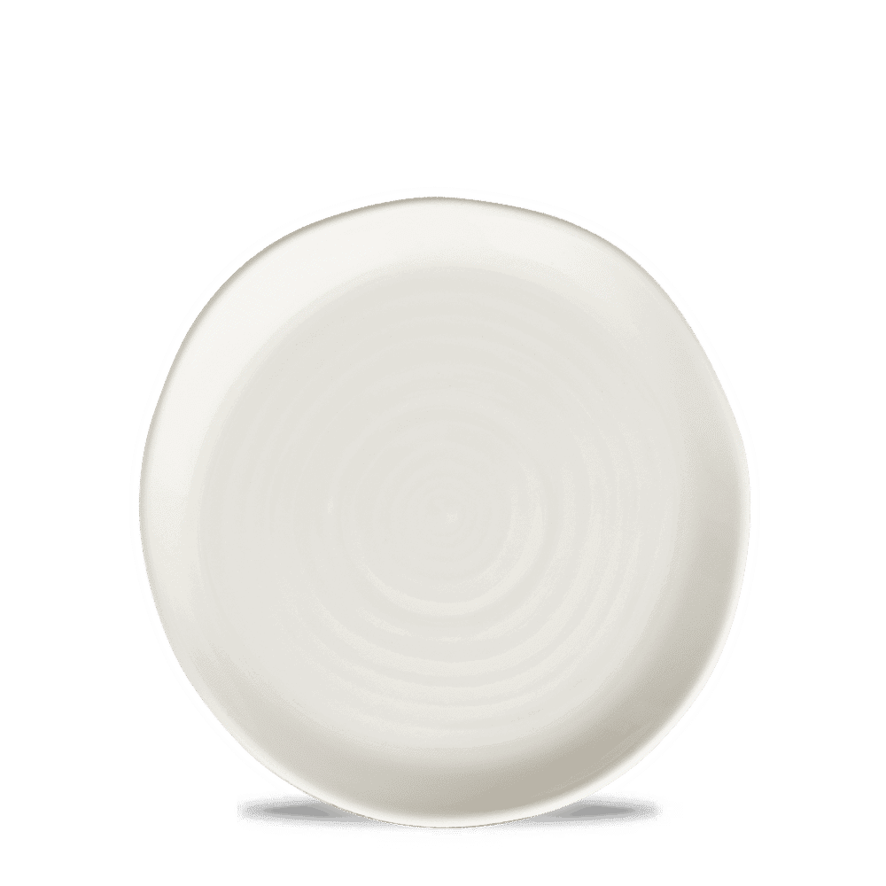 Piatto piano coupe organic envisage natural white cm.16,5