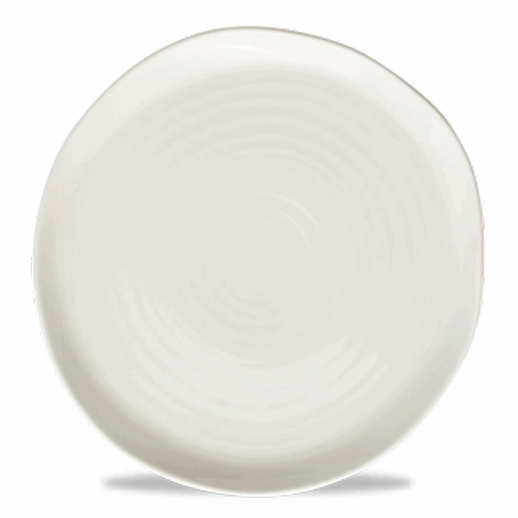 Piatto piano coupe organic envisage natural white cm.25,5