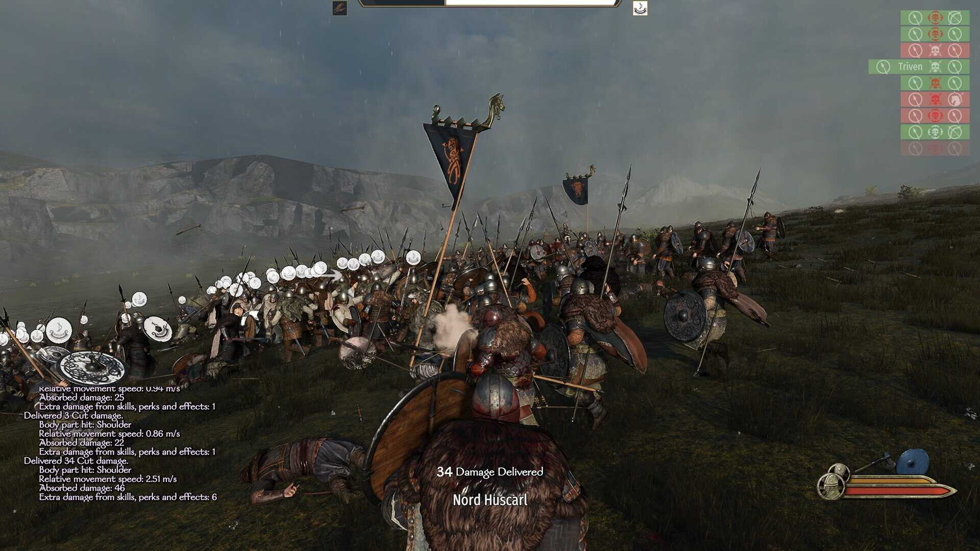 War Sails screenshot showing a battle between heavily armored infantry troops.