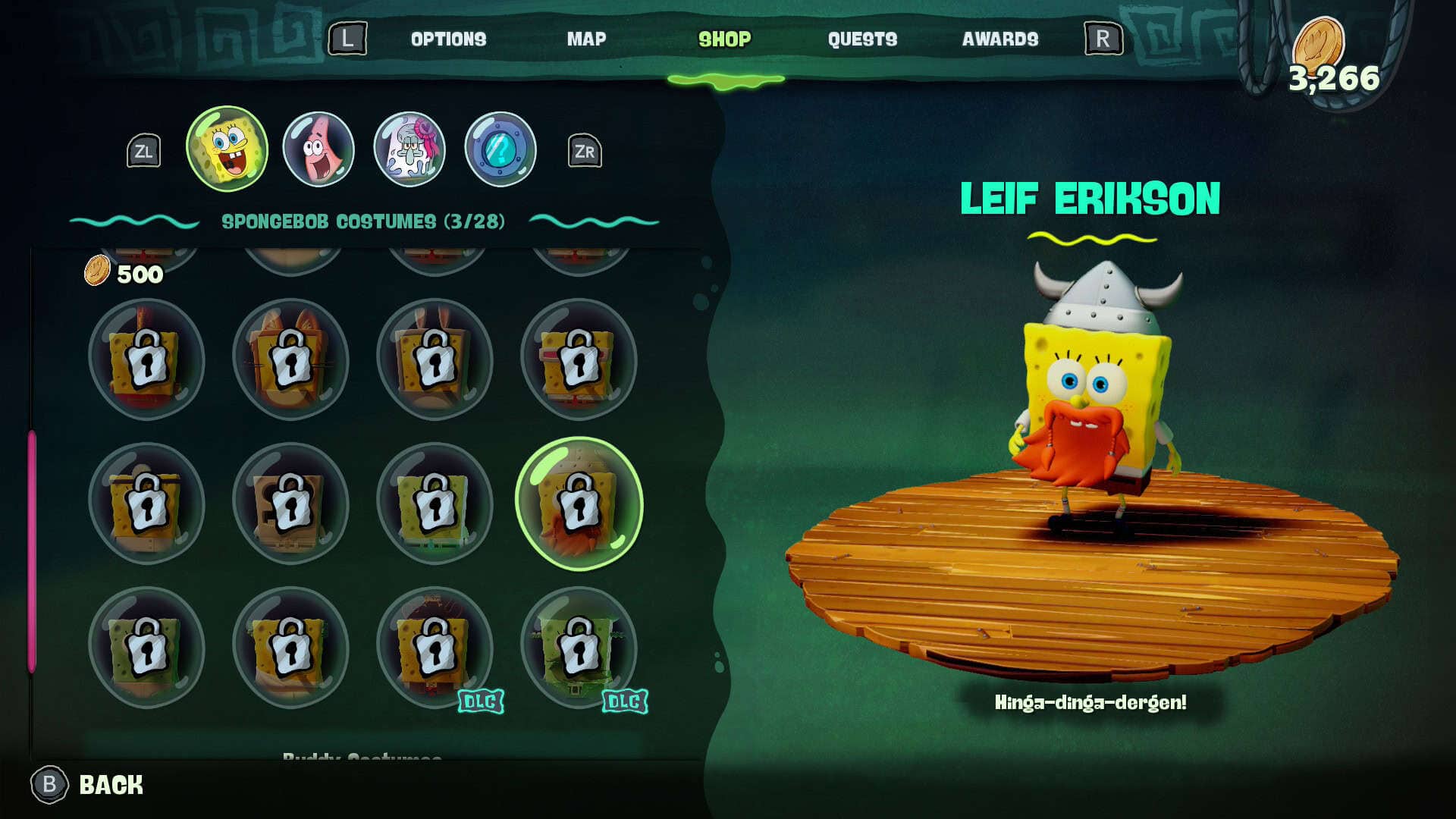 Spongebob is wearing his Leif Erikson skin.
