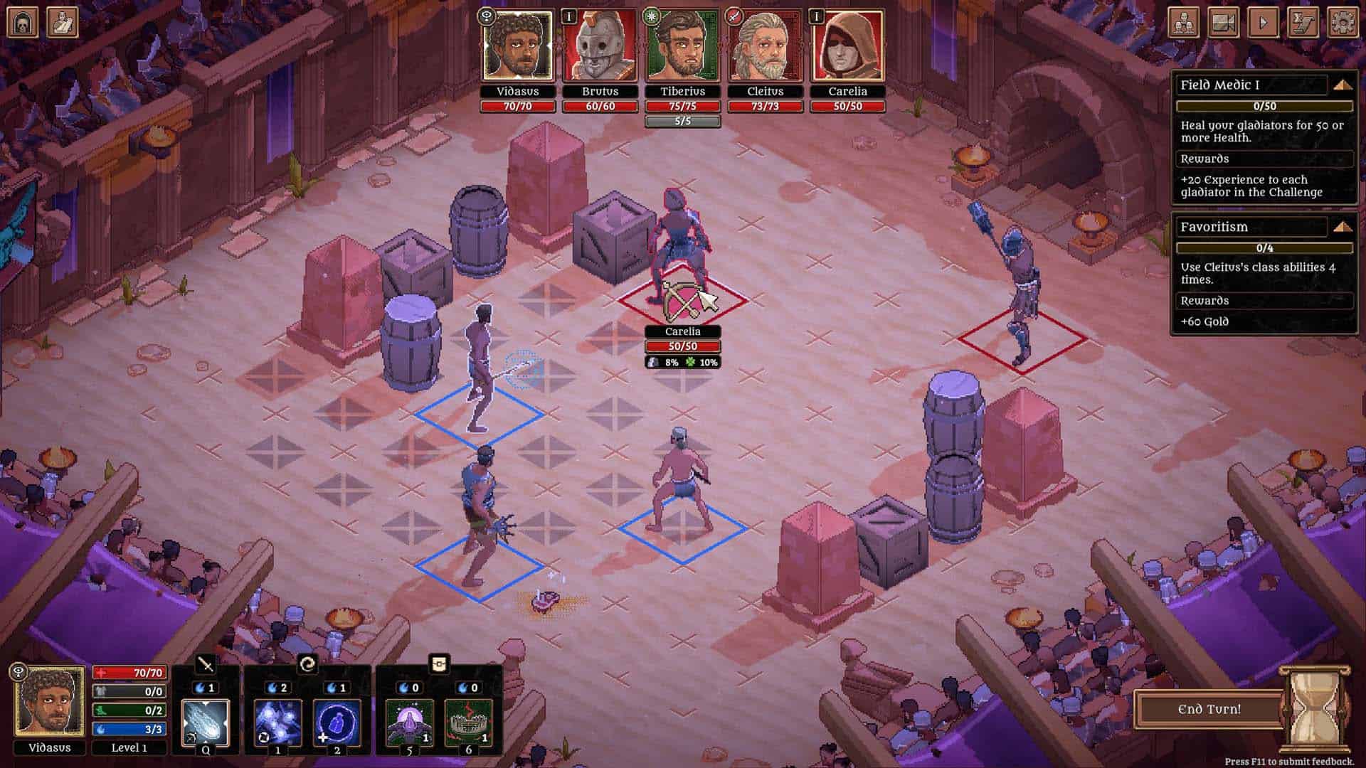 Gladiators fighting in Bloodgrounds