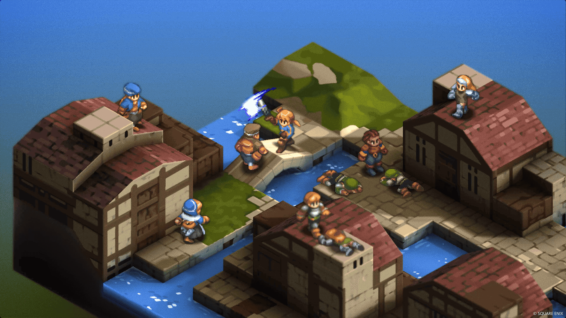 A screenshot of combat in Final Fantasy tactics