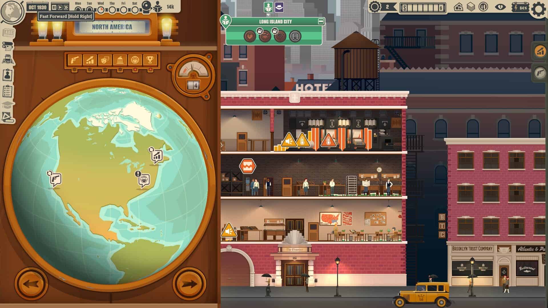 A screenshot of the globe in News Tower.