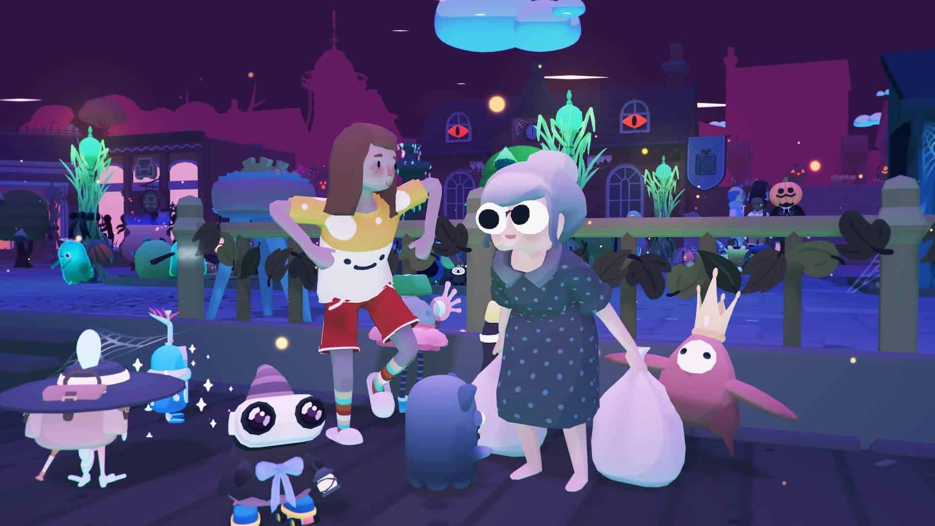 A screenshot of an Ooblets dance battle.