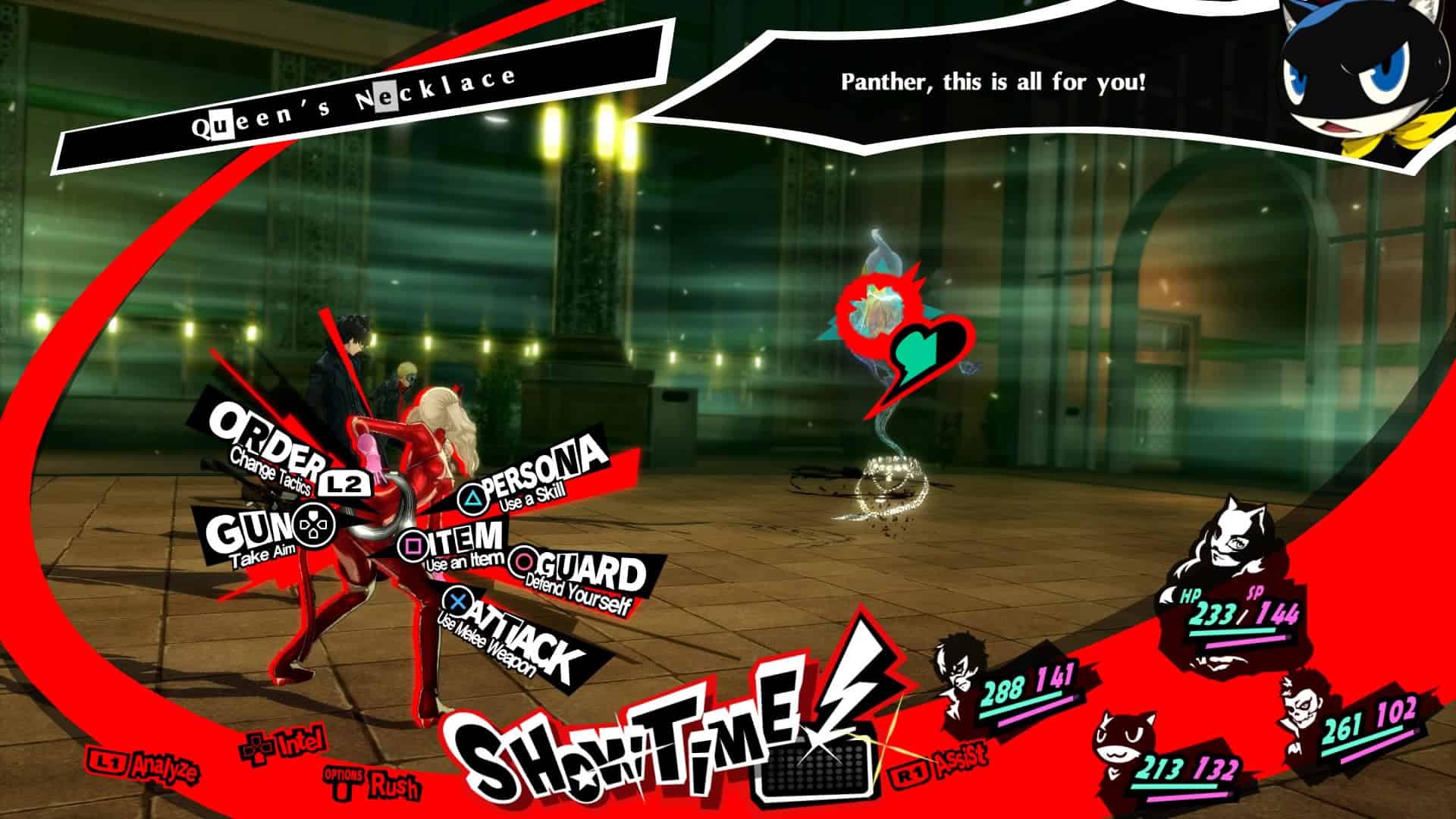 Panther has a selection of abilities to sue in a battle against a demon during combat.