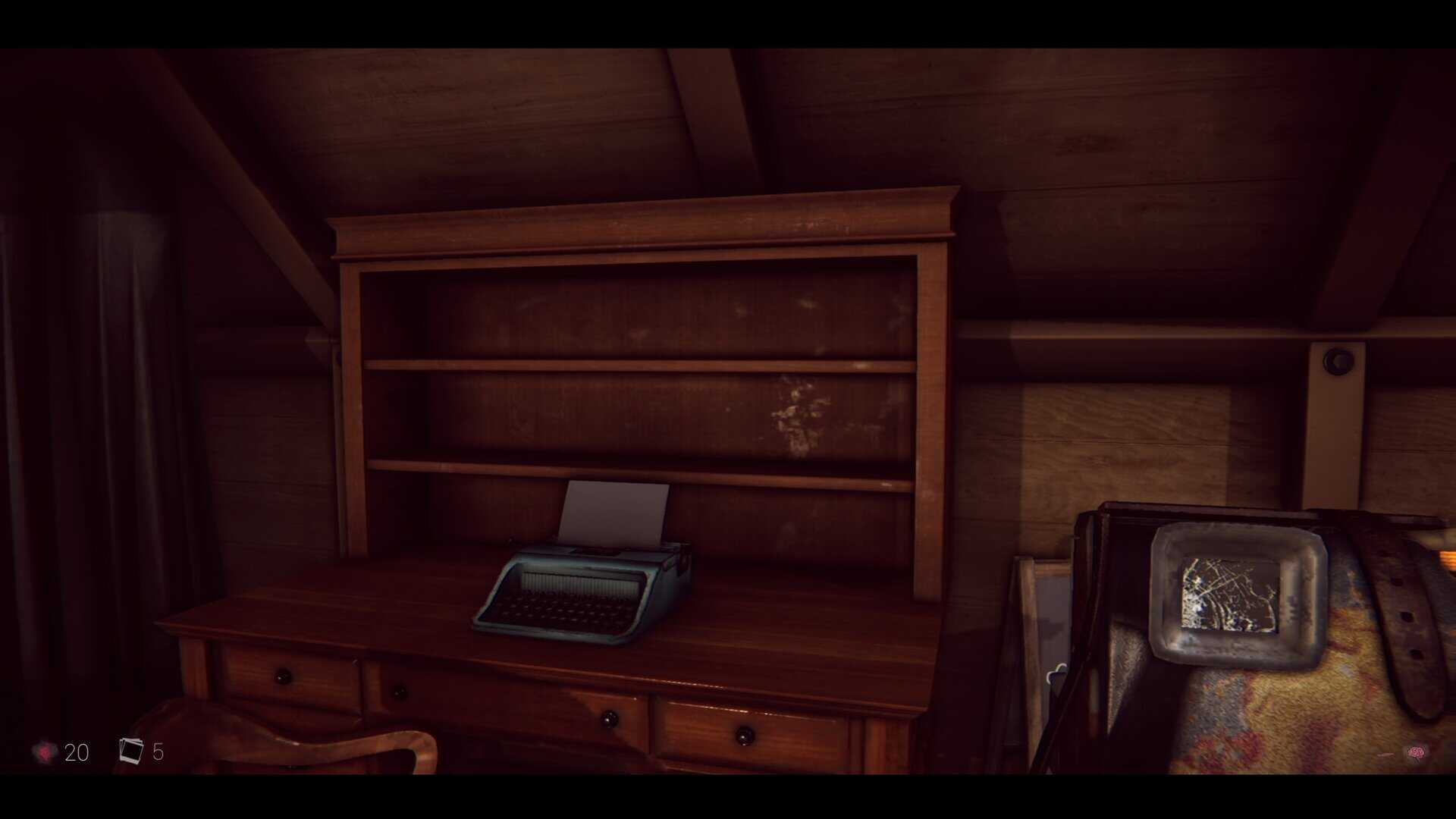 A screenshot of a typewriter in The 18th Attic.