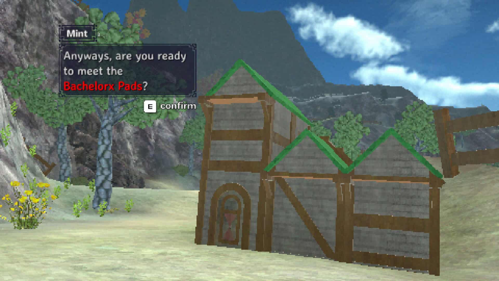 A building called Mint asking "Anyways, are you ready to meet the Bachelorx Pads?"