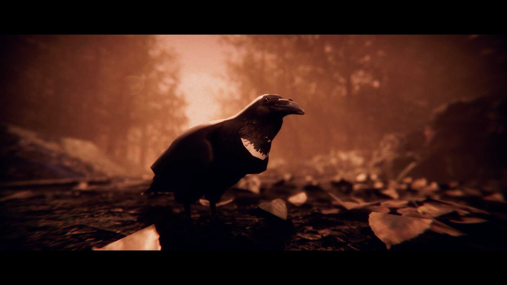 A screenshot of a crow in Project Songbird