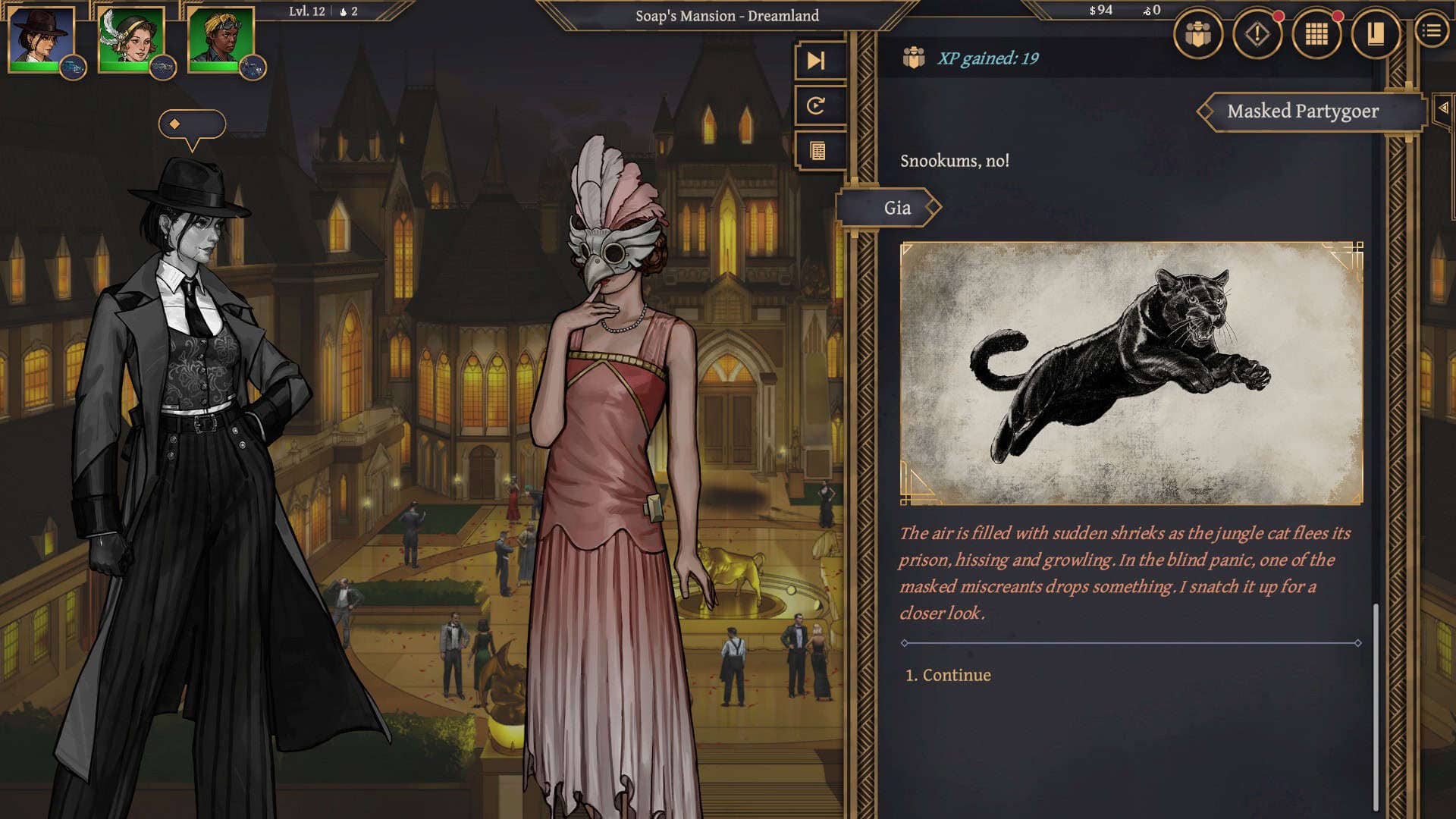 A description of a panther escaping containment