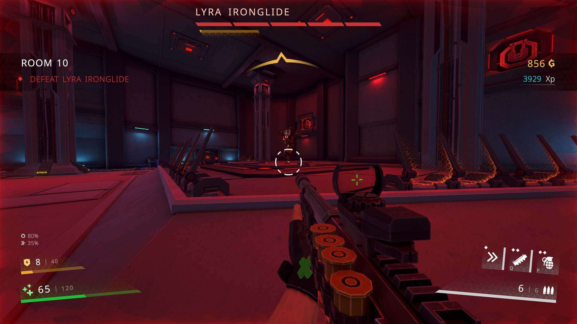 Fighting Lyra Ironglide in Galactic Vault.
