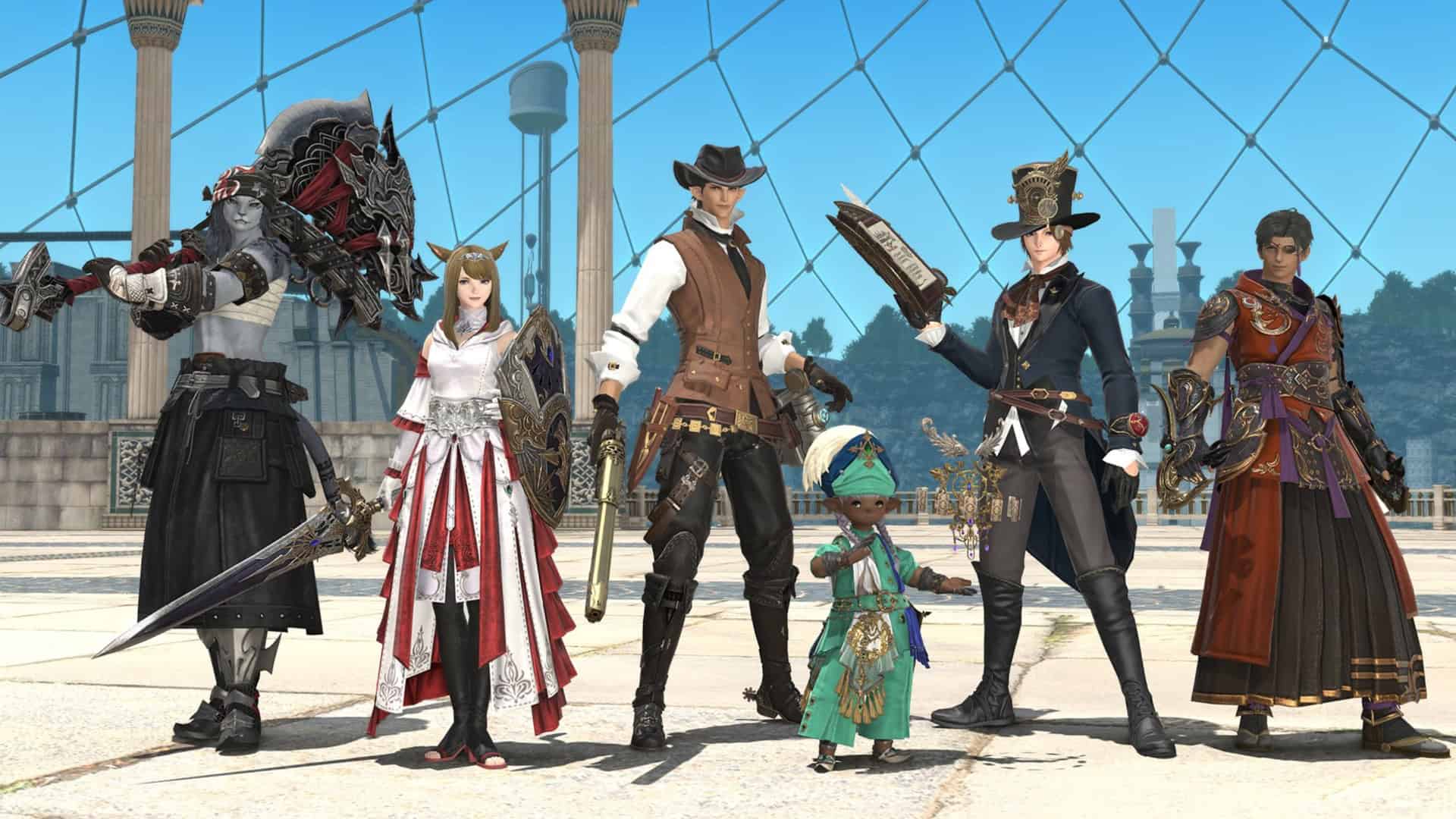 Final Fantasy 14 Group Posing in Photo Mode