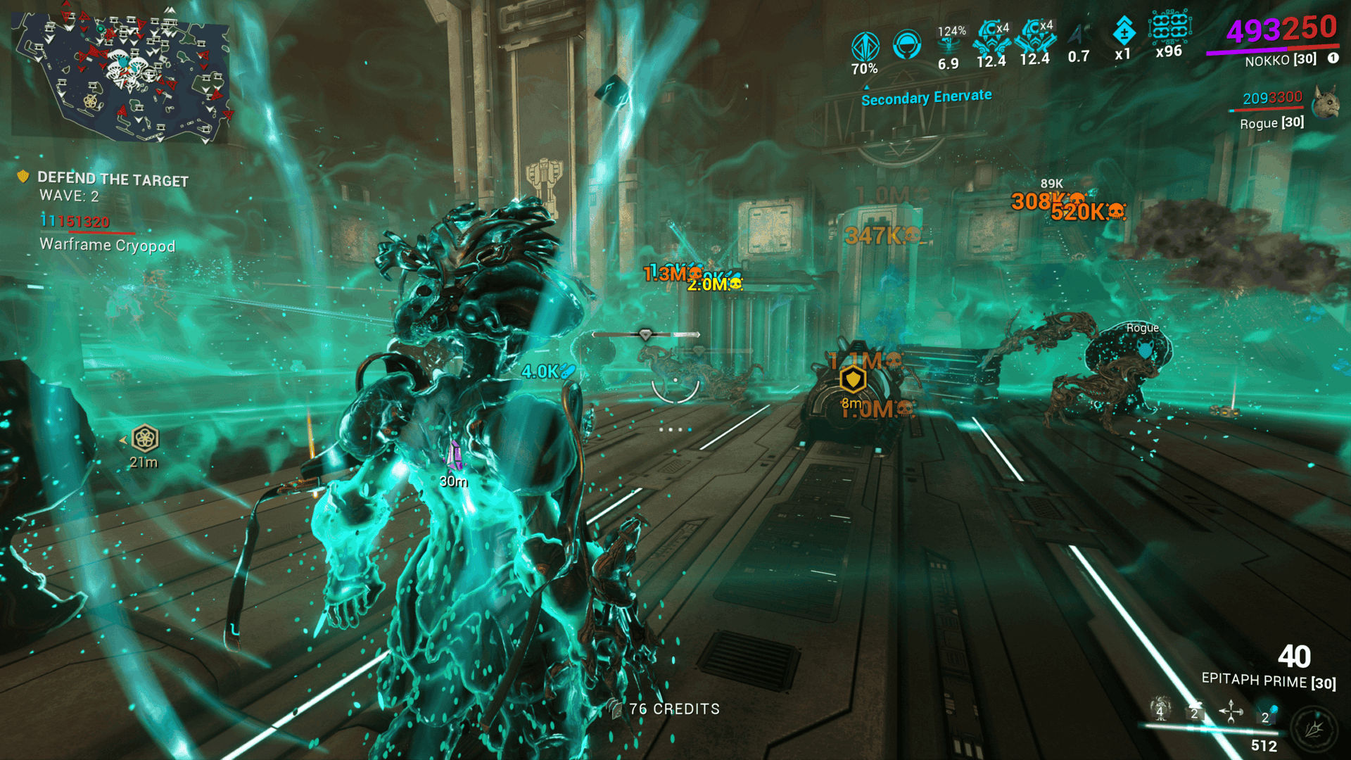 Nokko standing by while his sporesprings devastate distant enemies.