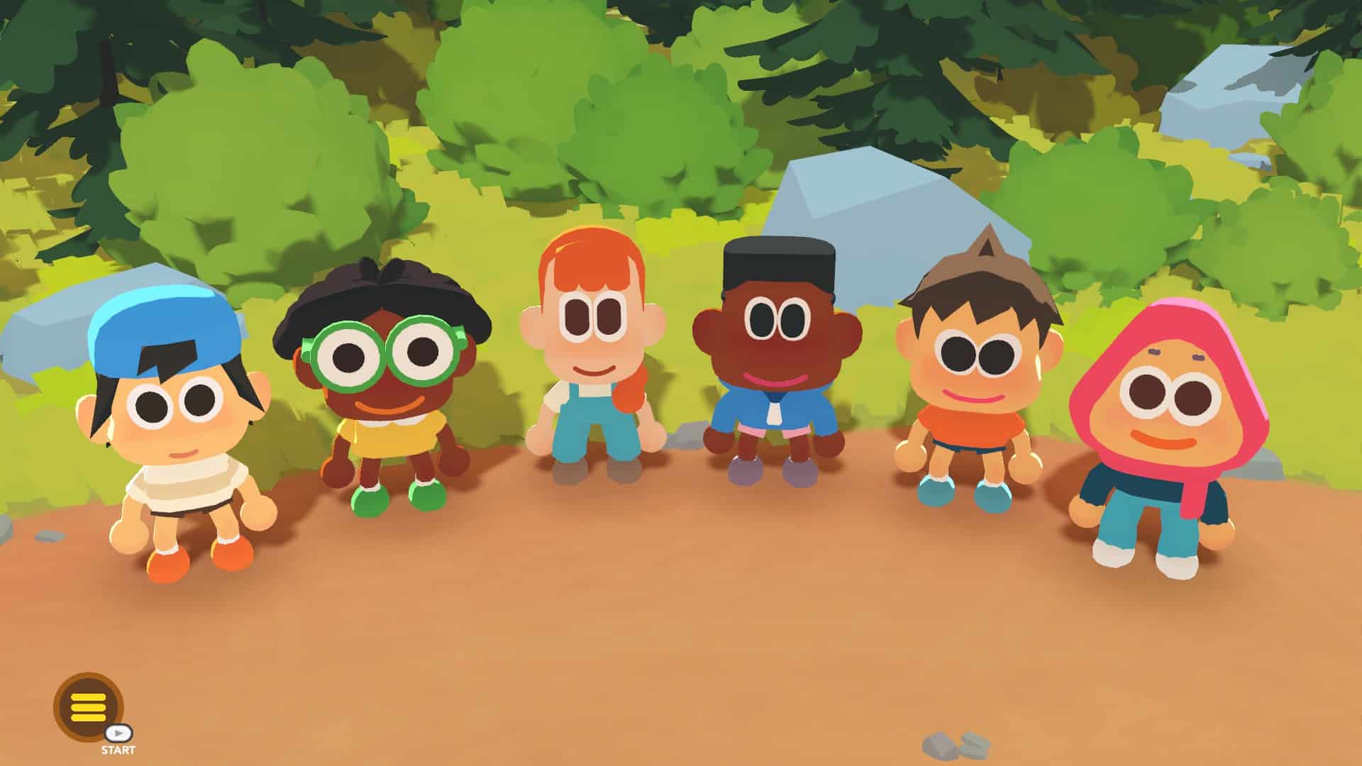 A selection of playable kids in various outfits and different skin colors