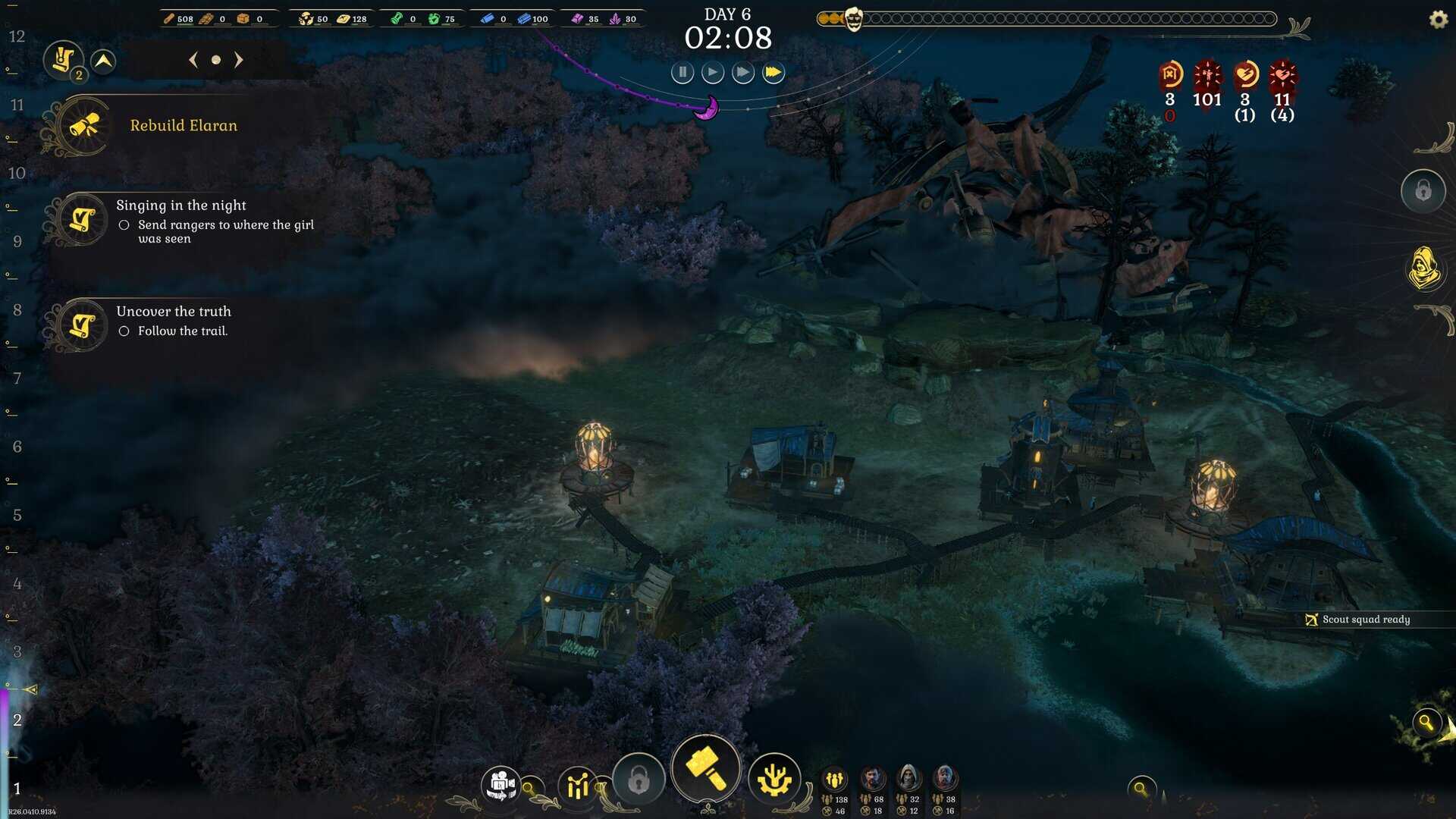 A night overview of the town.