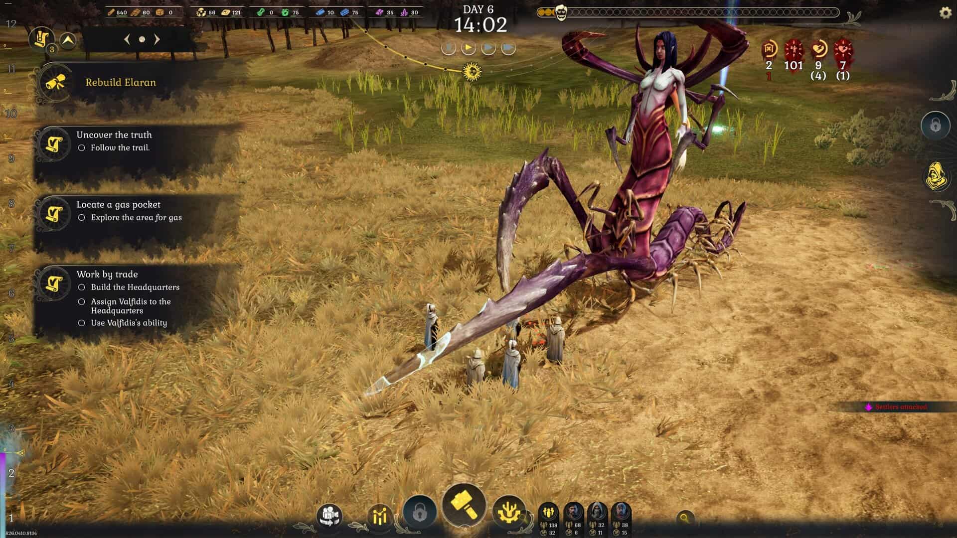 A giant spider lady boss fight