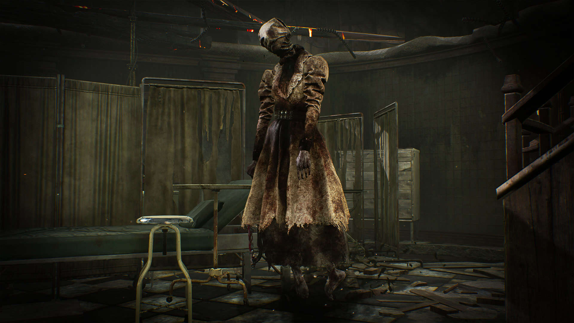 Dead by Daylight screenshot showing the Nurse in a medical facility