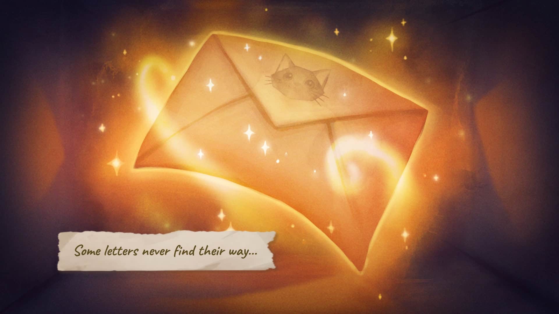 A still shot of a letter being imbued with magic