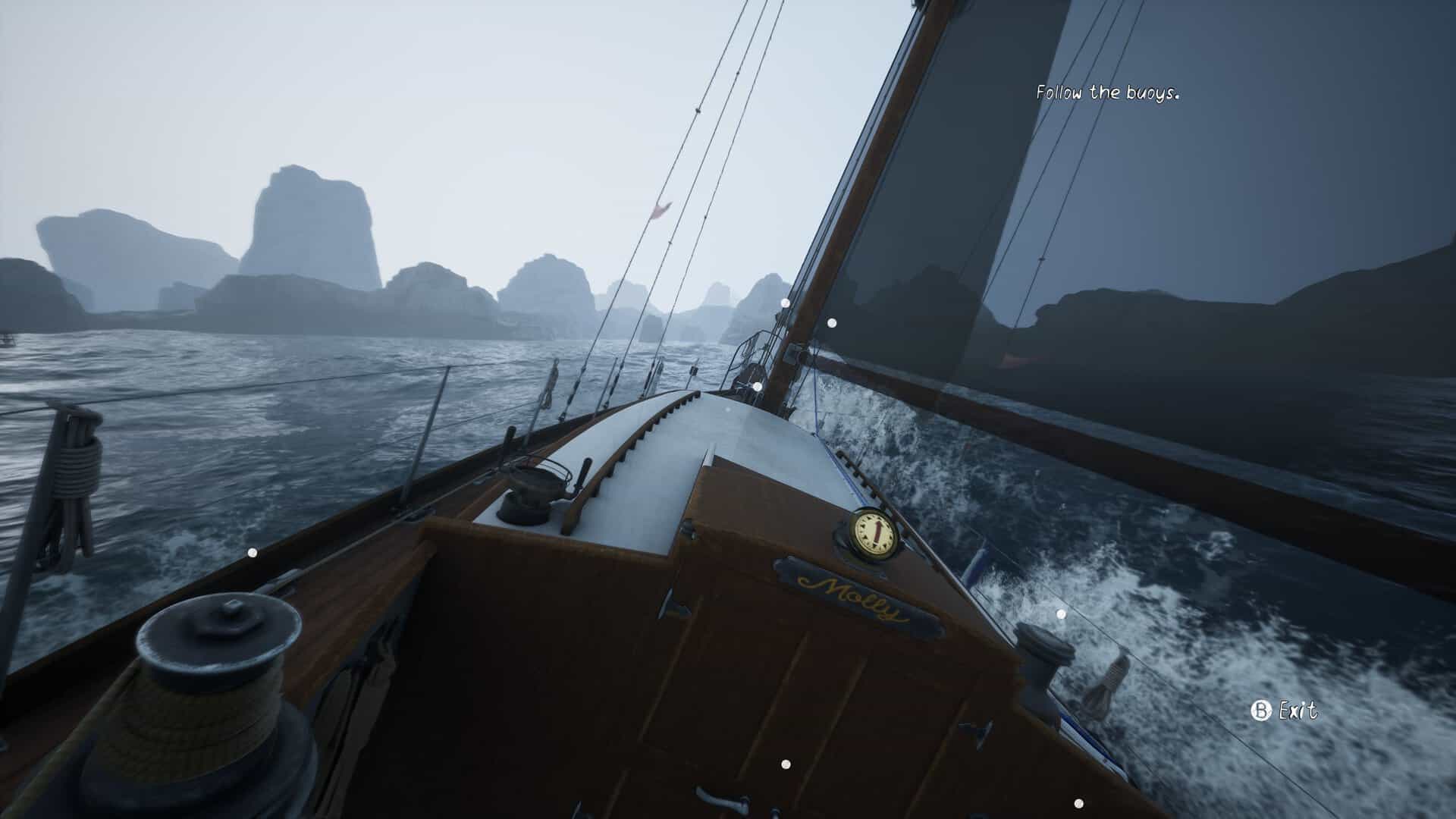 A screenshot of a boat ride in Will: Follow the Light 
