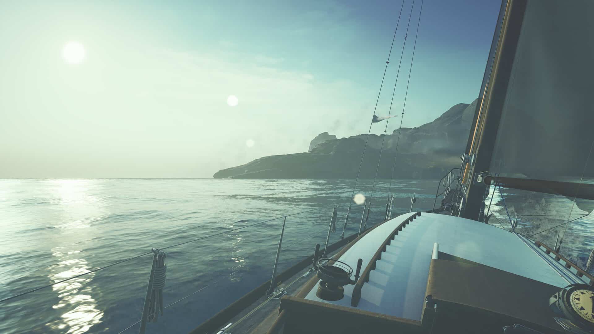 A screenshot of a sunny boatride in Will: Follow the Light 