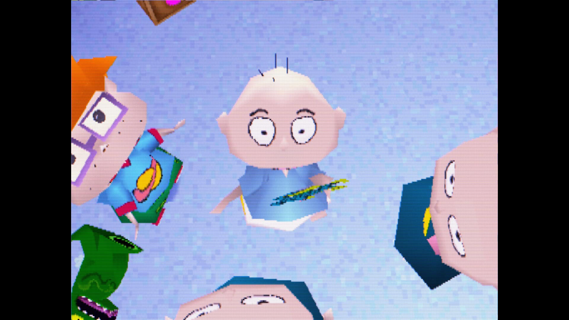 Rugrats characters looking up into the camera
