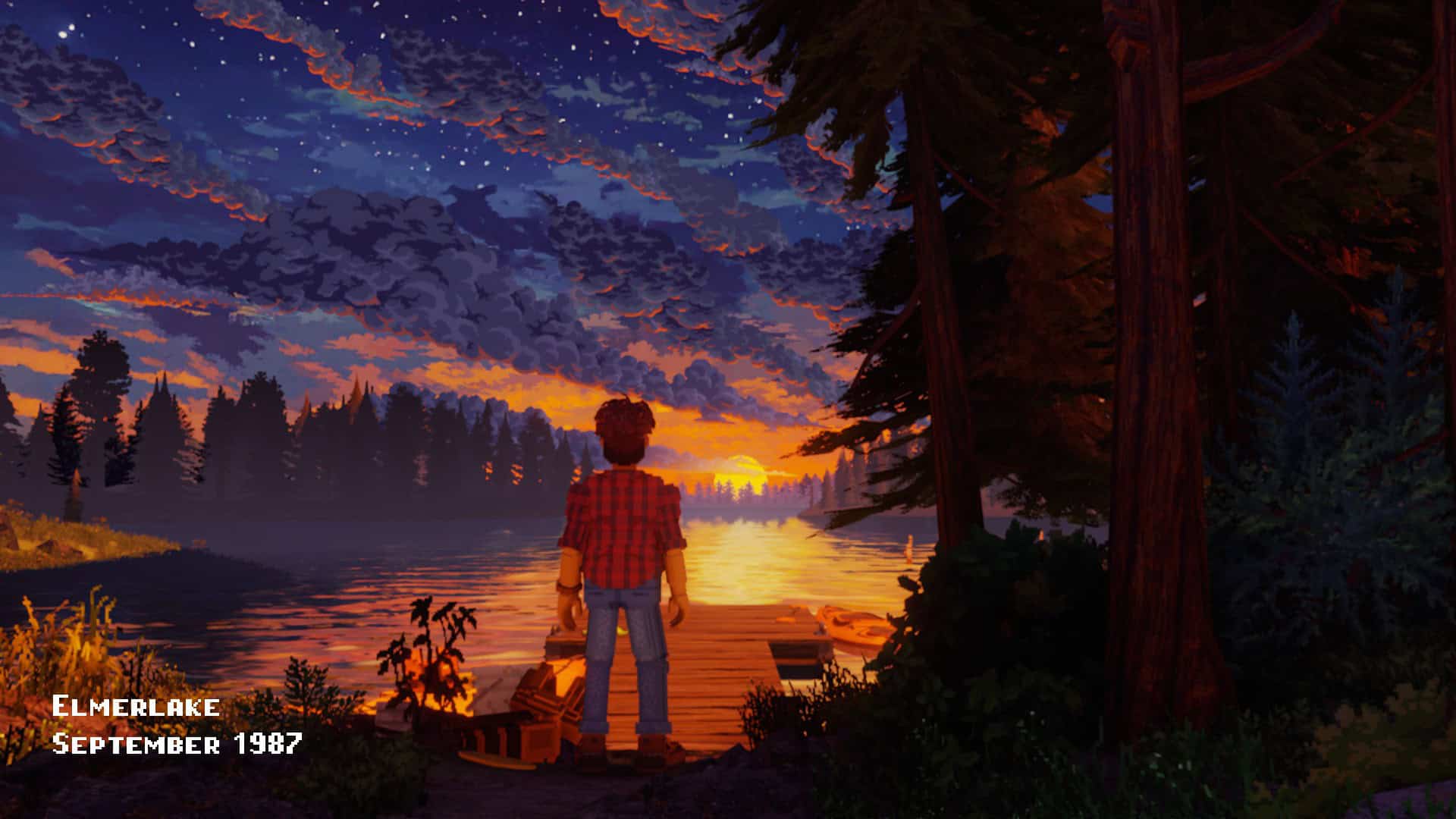 A man looking at a sunset