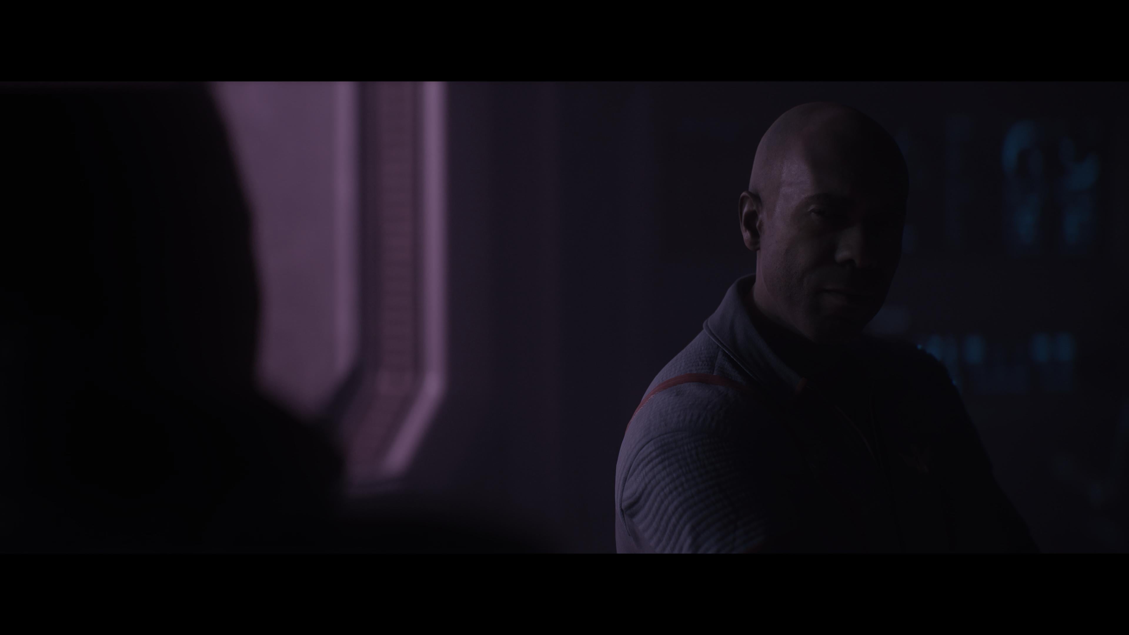 A screenshot of characters talking in Directive 8020.