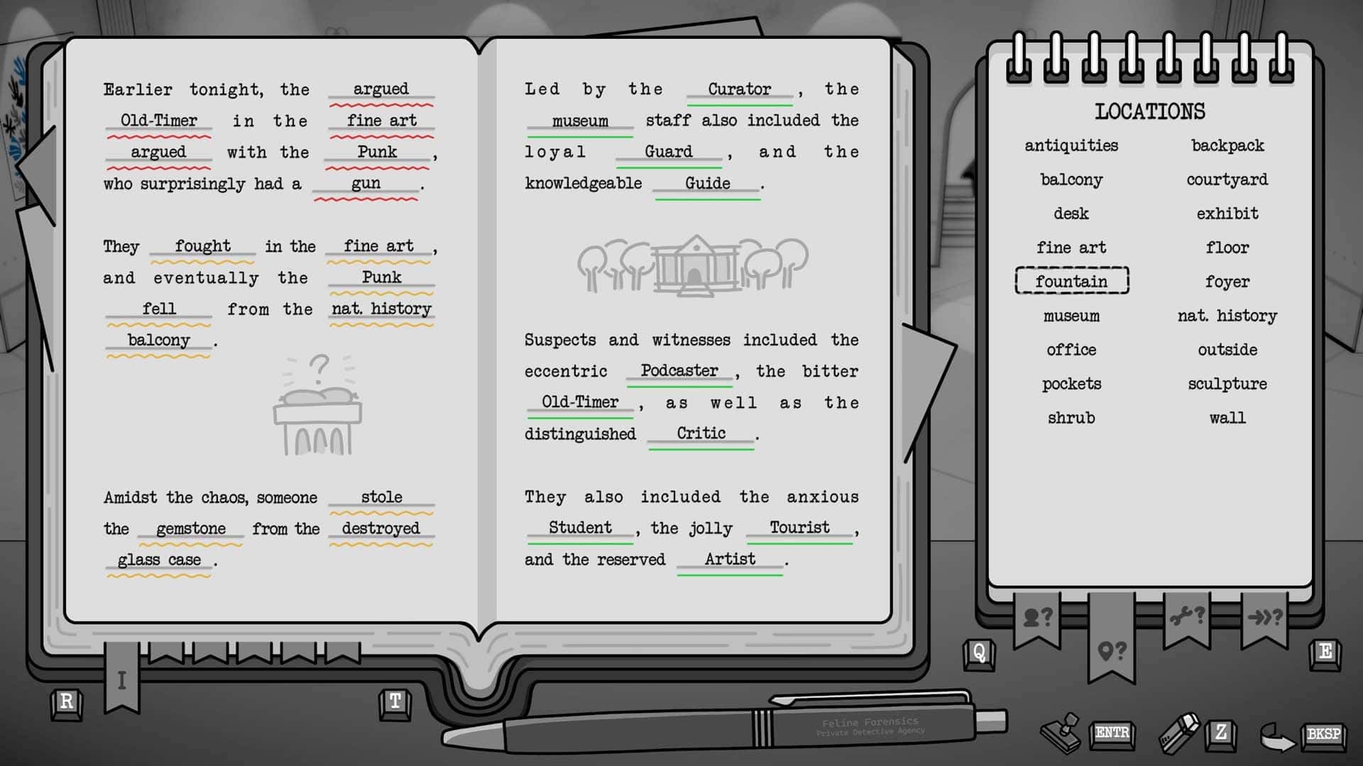Filling out summaries in Feline Forensics and the Meowseum Mystery.