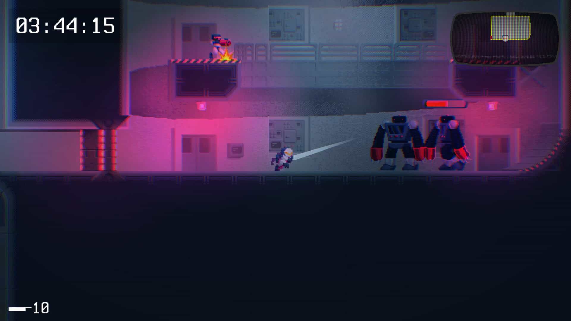 A character running into enemies in RE:AKTOR