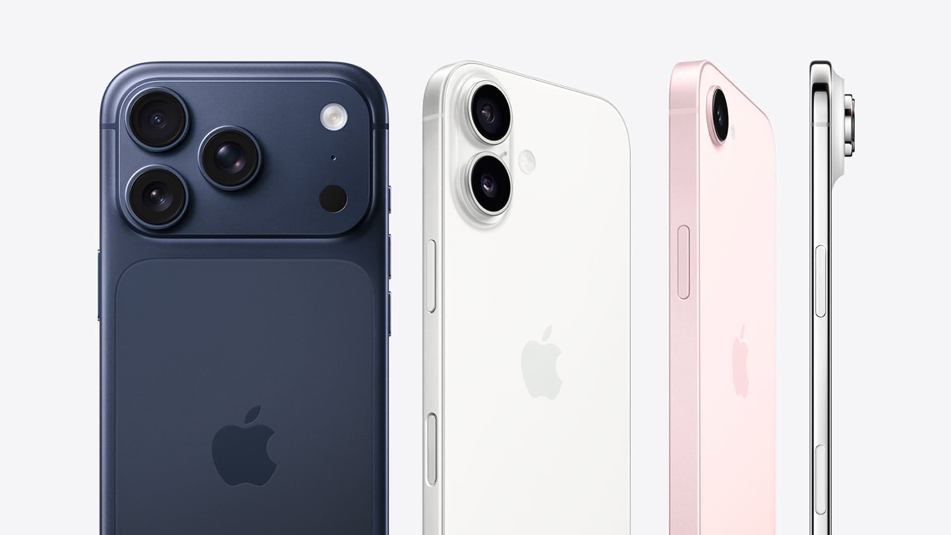 Image of iPhone models lining up