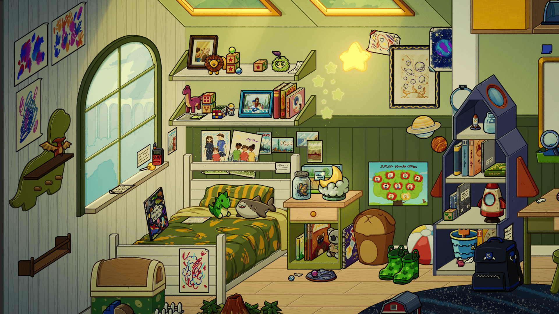 A screenshot of a child's room in Momento