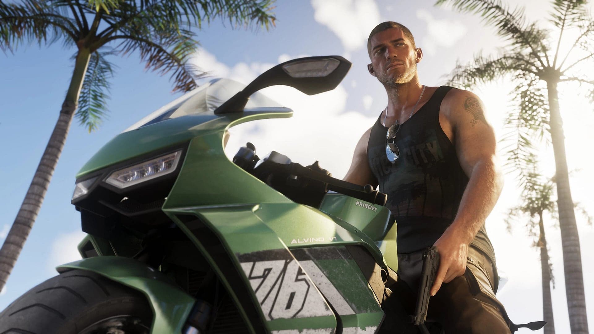 gta 6 protagonist on a bike