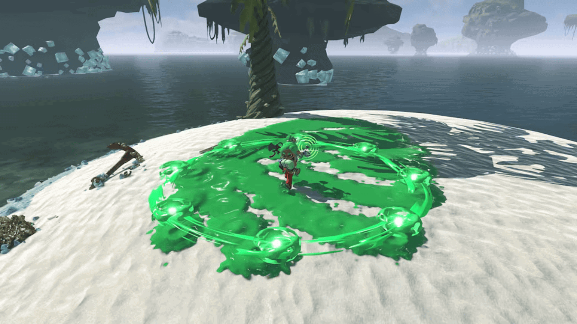 Open area island with ink