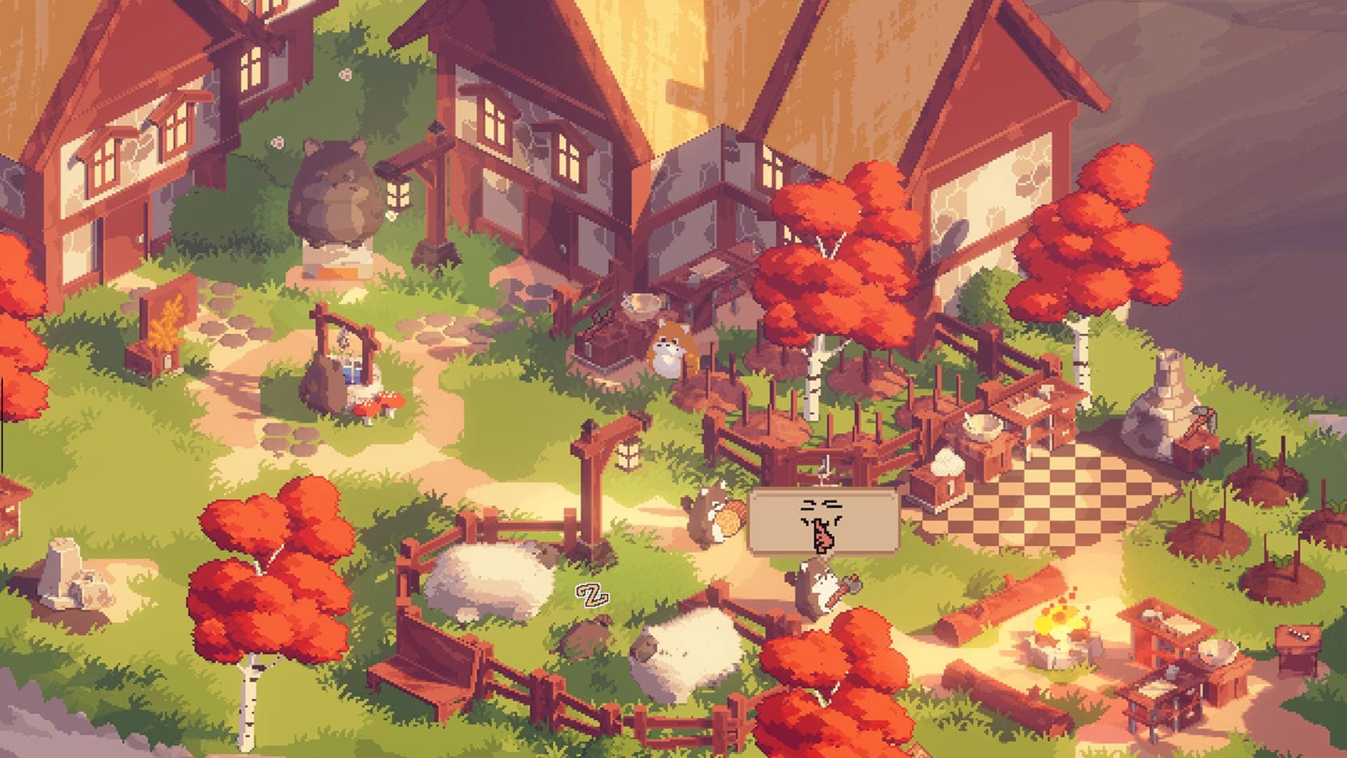 Tinkernest screenshot, showcasing it's unique 3D-rendered pixel art