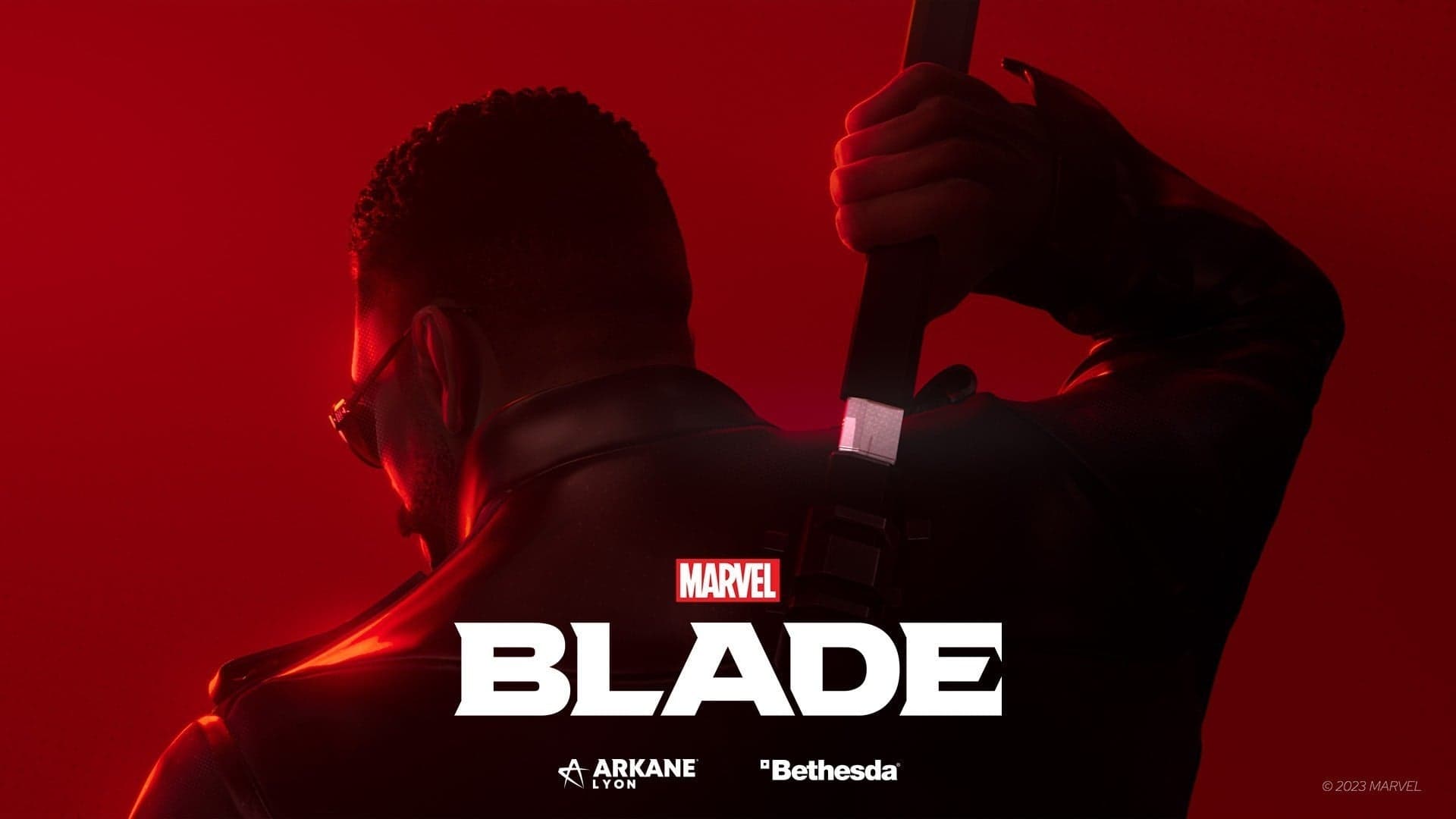 Cover art for the Blade game. Featuring logos of Marvel, Arkane Lyon and Bethesda