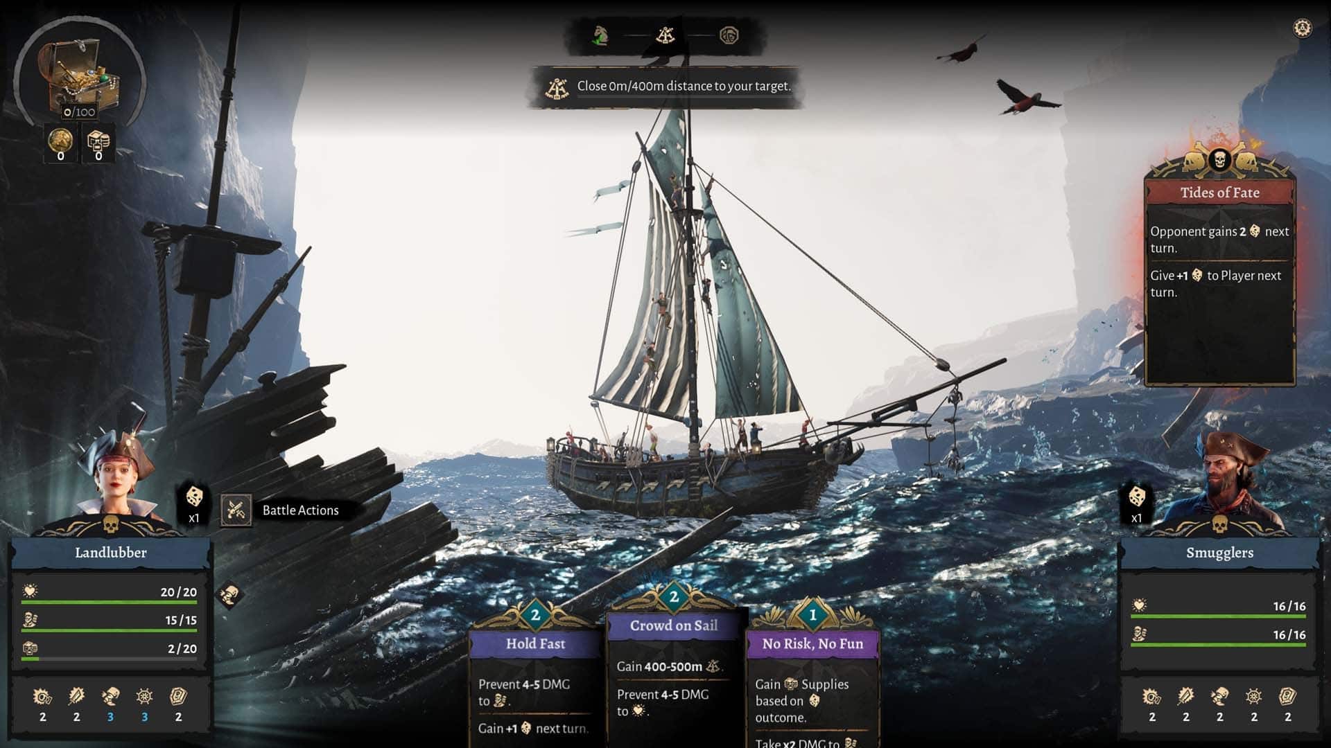 An event a player is forced to forfeit in Corsair Cove.