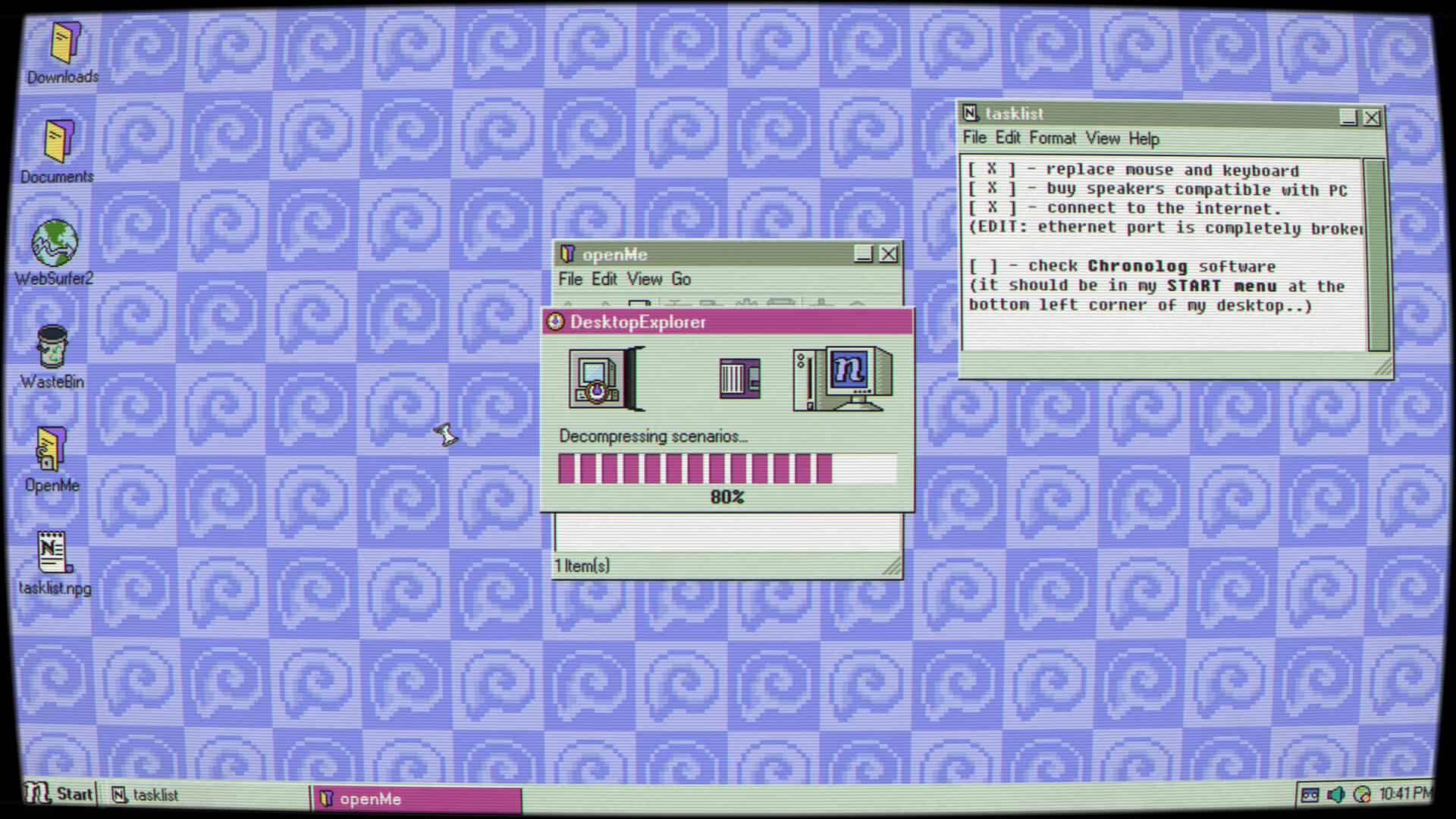 A screenshot of the Desktop Explorer program installing.