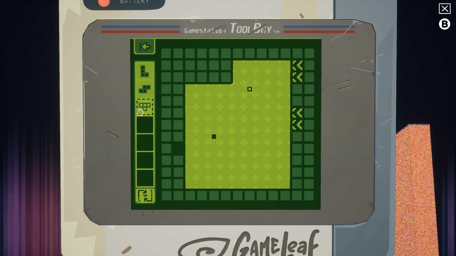 A screenshot of the Game Leaf minigame in Looking for Fael.