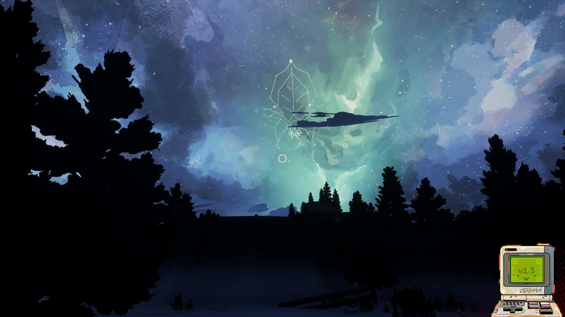 A screenshot of a phasmid constellation in Looking for Fael.